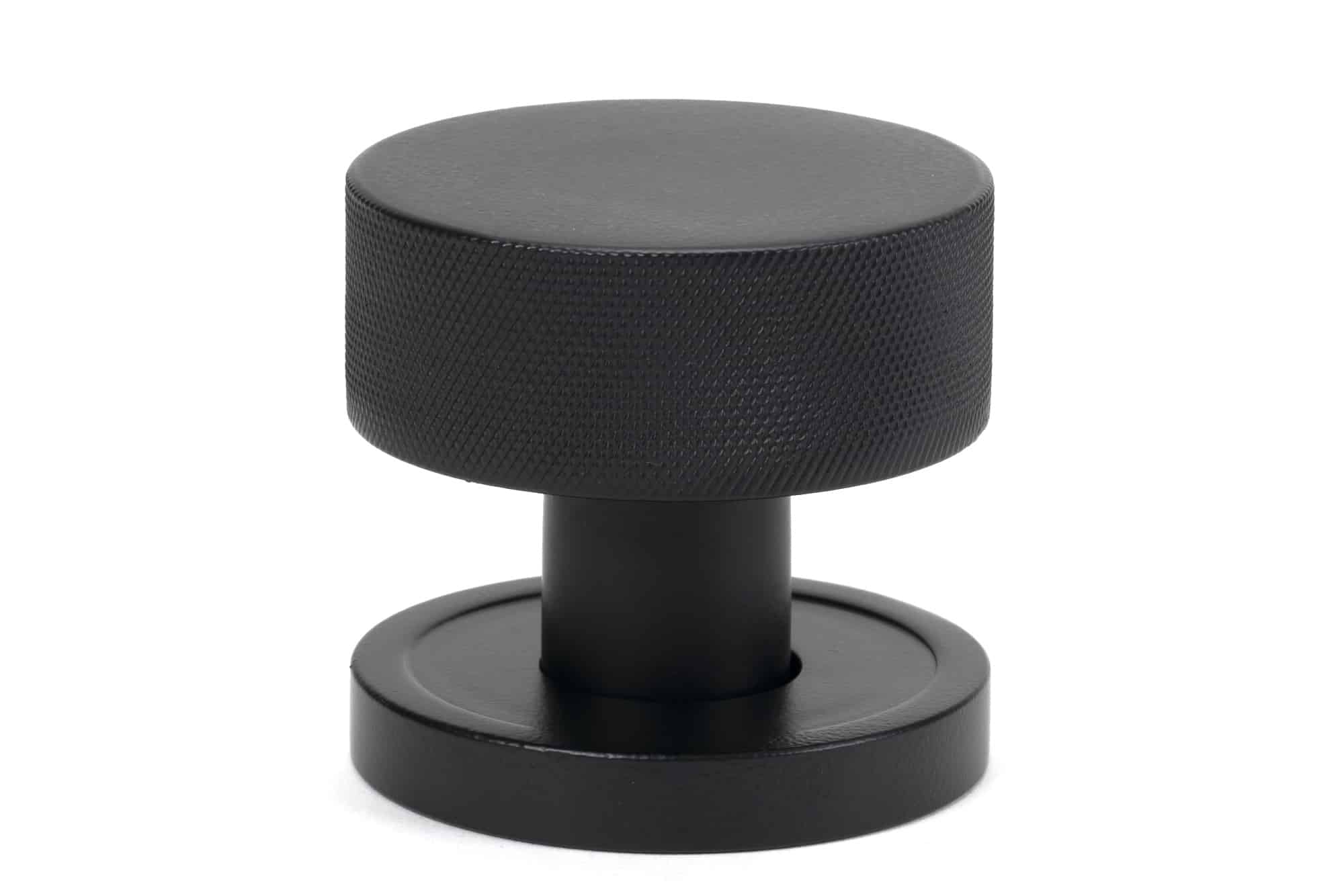 Matt Black Brompton Mortice/Rim Knob Set (Plain) 2