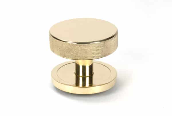 Polished Brass Brompton Centre Door Knob (Plain) 1