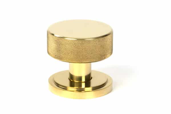 Polished Brass Brompton Mortice/Rim Knob Set (Art Deco) 2