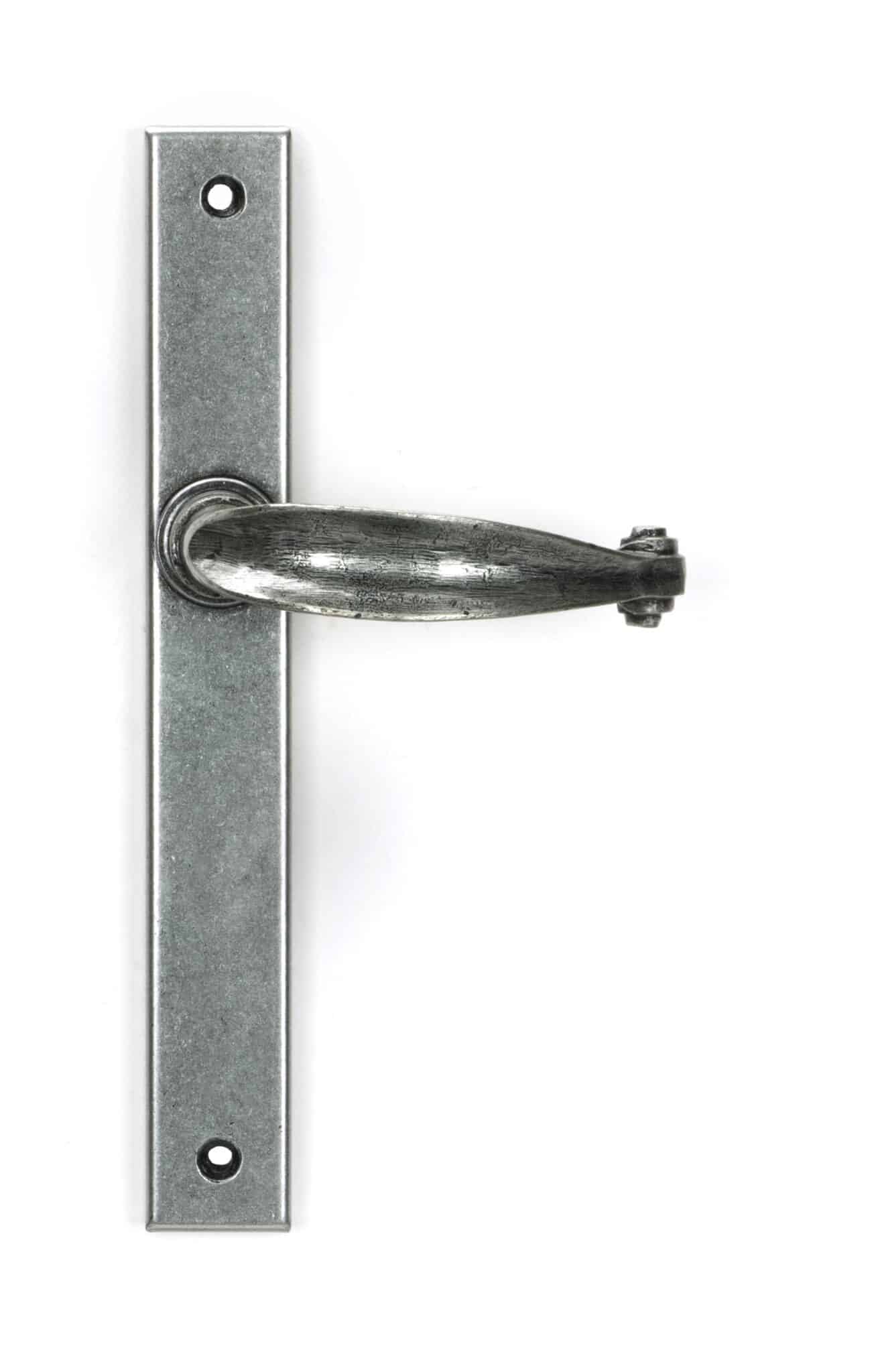 Pewter Cottage Slimline Lever Espag. Latch Set 1
