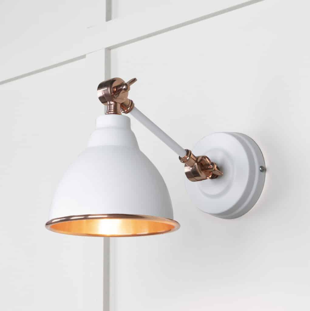 Smooth Copper Brindley Wall Light in Flock 1