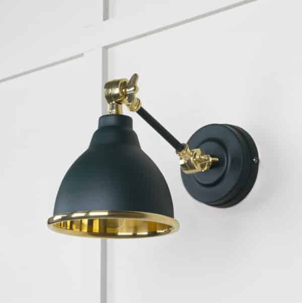 Smooth Brass Brindley Wall Light in Dingle 2