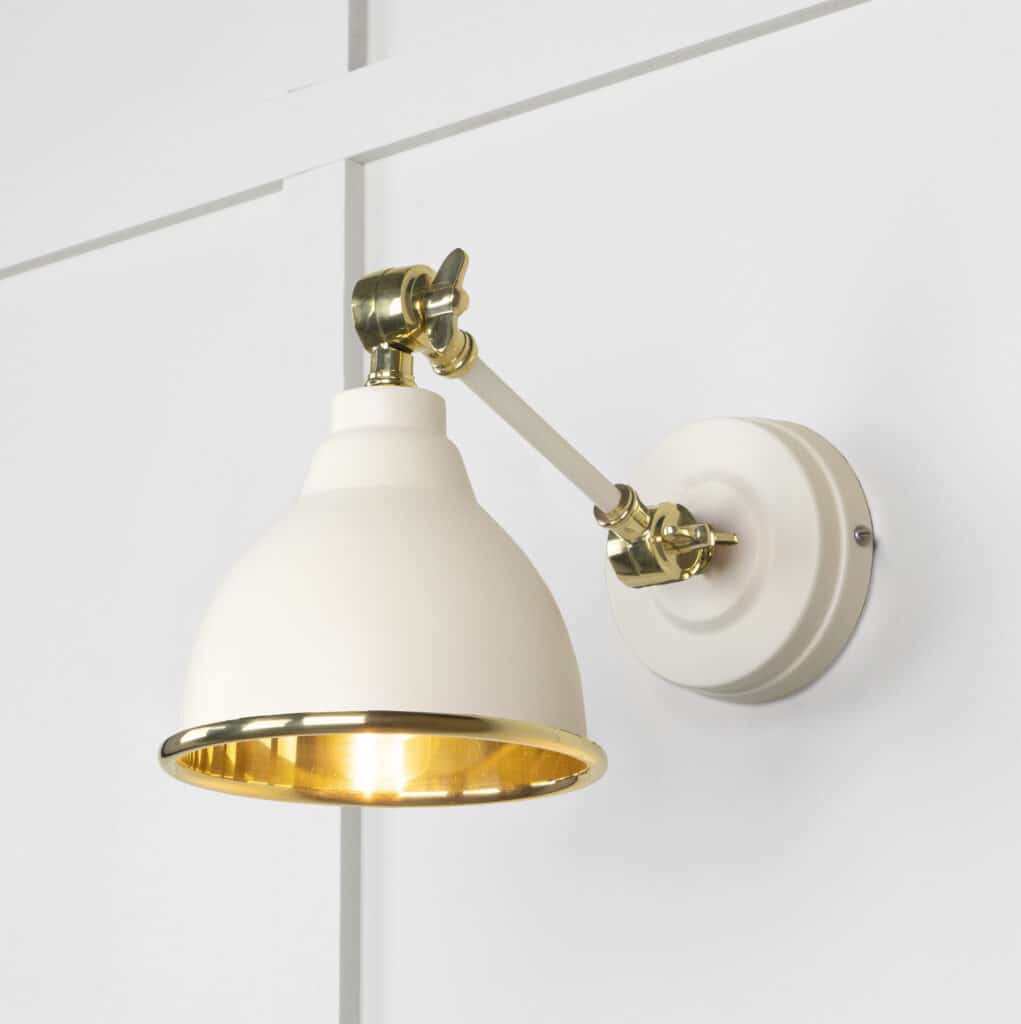 Smooth Brass Brindley Wall Light in Teasel 1
