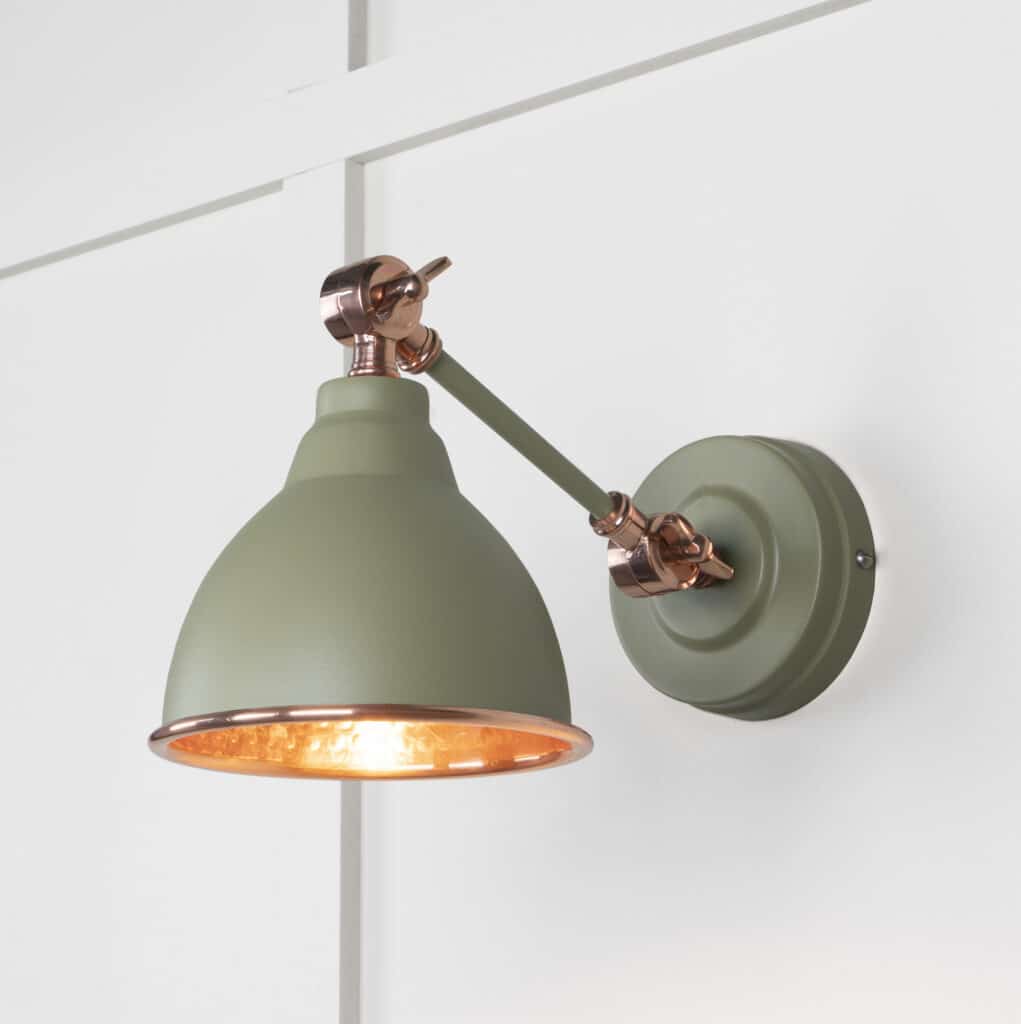 Hammered Copper Brindley Wall Light in Tump 1