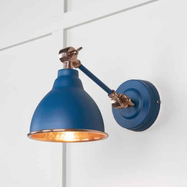 Hammered Copper Brindley Wall Light in Upstream 1