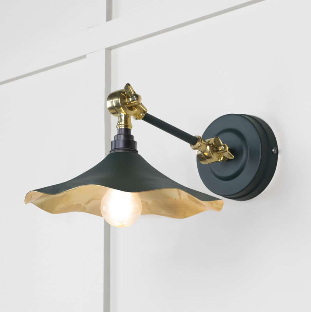 Smooth Brass Flora Wall Light in Dingle 1