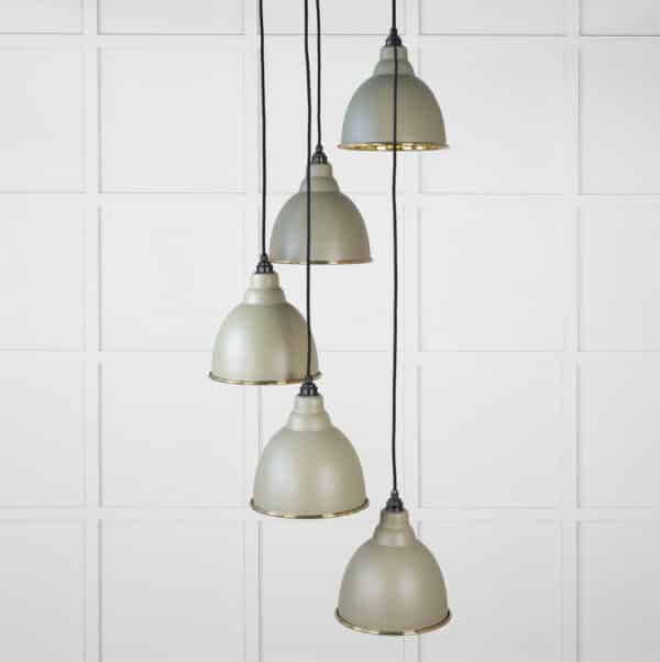 Hammered Brass Brindley Cluster Pendant in Tump 2