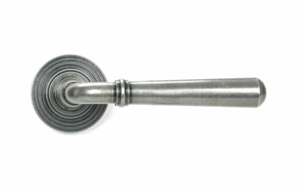 Pewter Newbury Lever on Rose Set (Beehive) - Unsprung 2