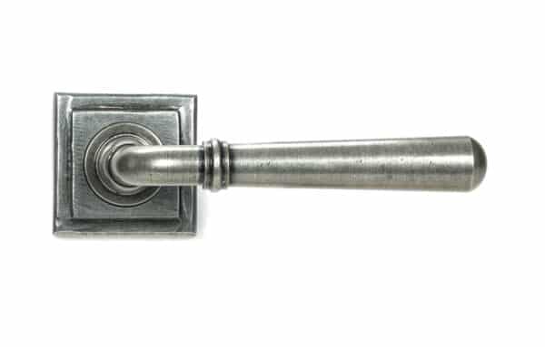 Pewter Newbury Lever on Rose Set (Square) - Unsprung 2