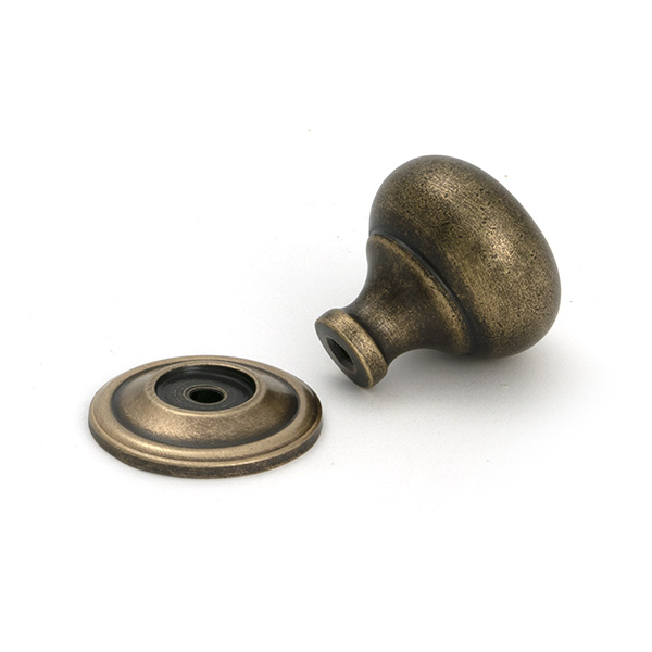 Burnished Brass Mushroom Cabinet Knob 32mm - Image 3