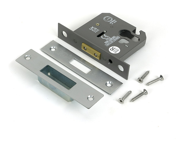 Satin Chrome 3" Euro Profile Dead Lock - Image 3