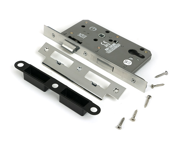 Polished SS Euro Din Sash Lock - 60mm Backset/72mm Centre - Image 3